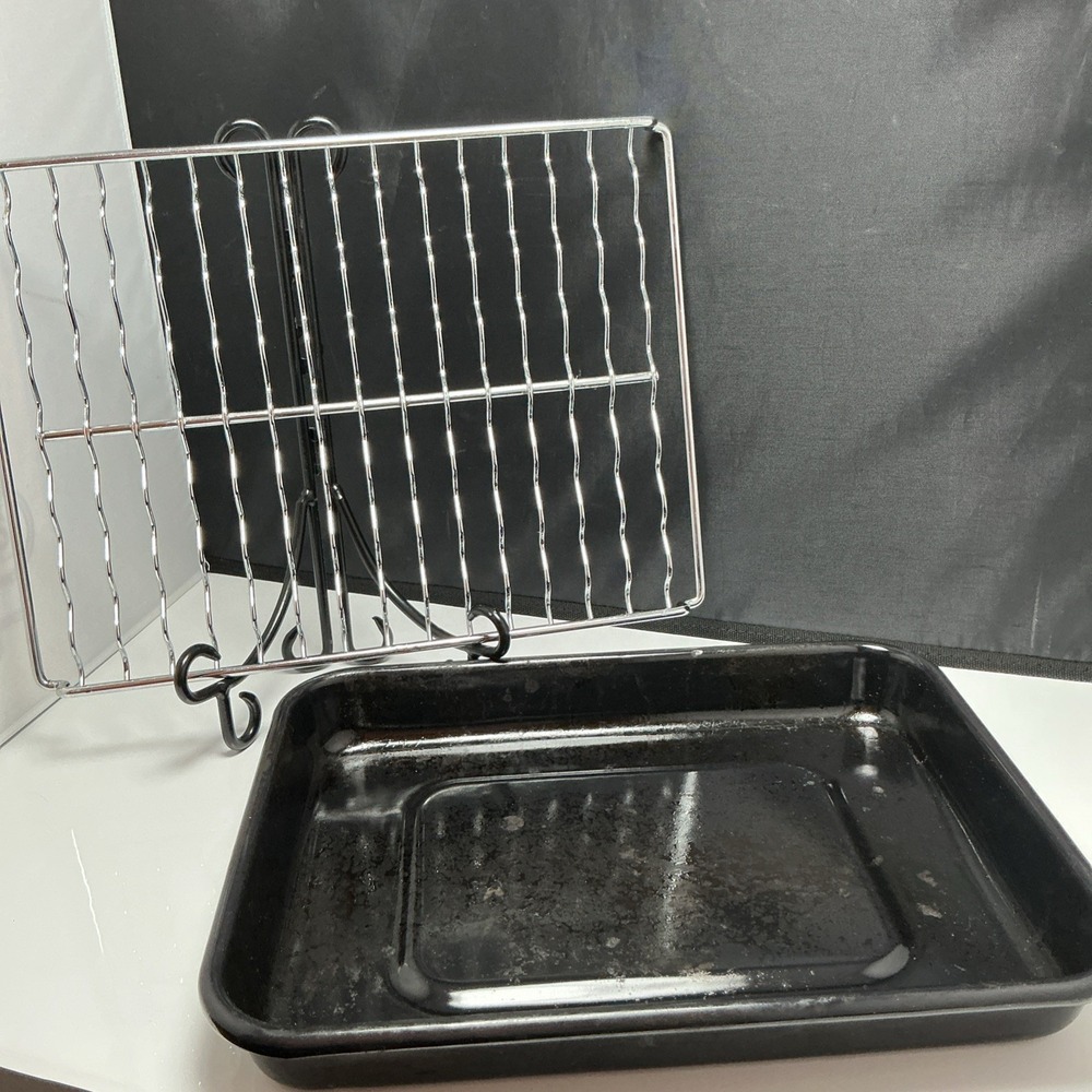 KitchenAid KCO1005OB Toaster Oven Wave Broiler Pan &‎ Rack OEM 8212126 8212127